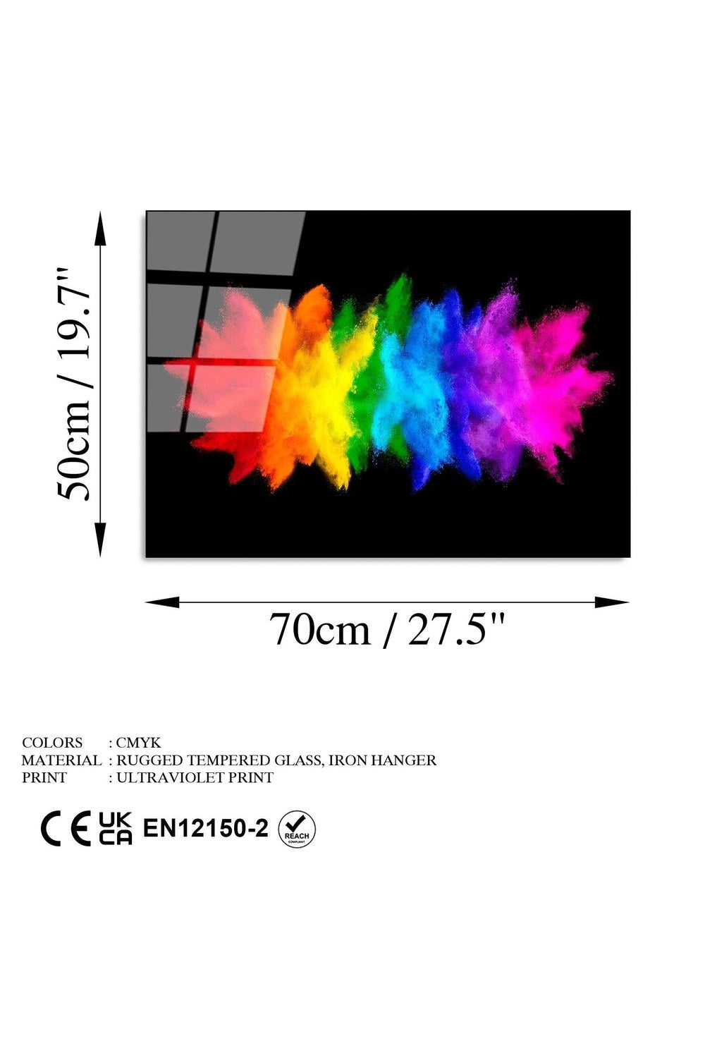 Uv-269 Baskılı Cam Dikdörtgen Duvar Tablosu - 7