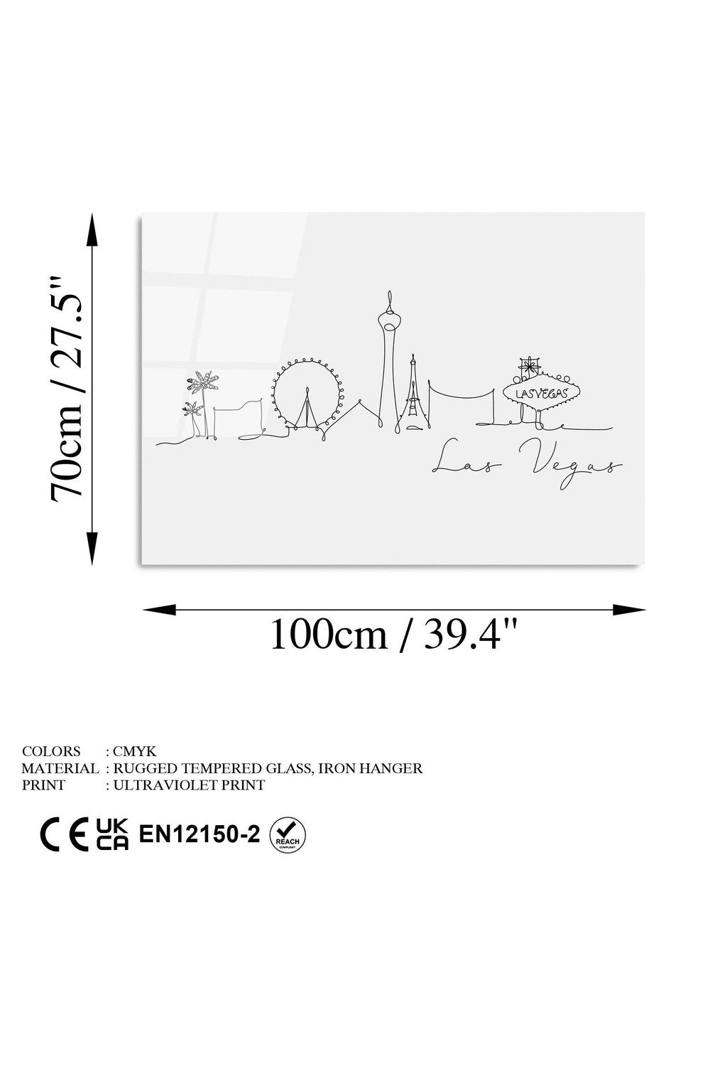 Uv-250 Baskılı Cam Dikdörtgen Duvar Tablosu - 7