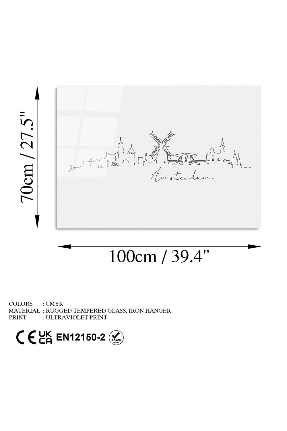 Uv-237 Baskılı Cam Dikdörtgen Duvar Tablosu - 7