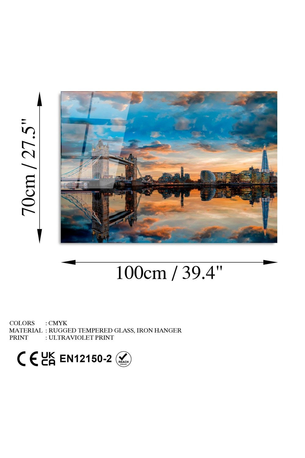 Uv-230 Baskılı Cam Dikdörtgen Duvar Tablosu - 7