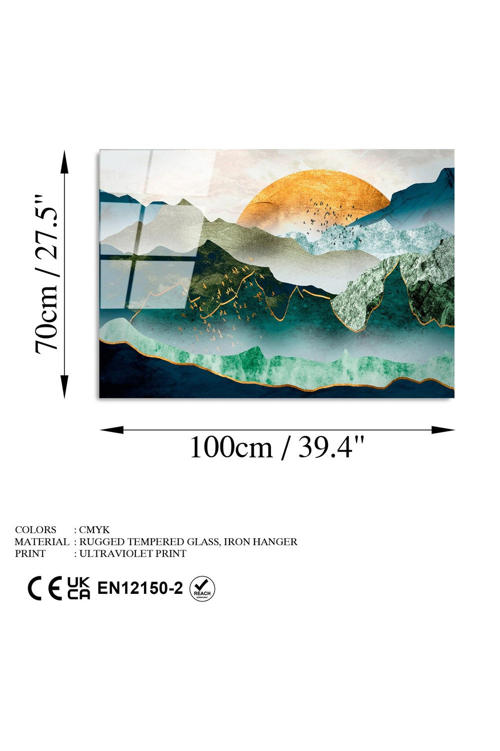 Uv-228 Baskılı Cam Dikdörtgen Duvar Tablosu - 7