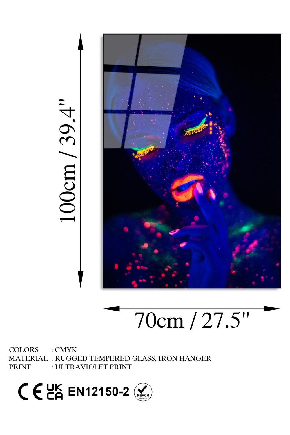 Uv-222 Baskılı Cam Dikdörtgen Duvar Tablosu - 7
