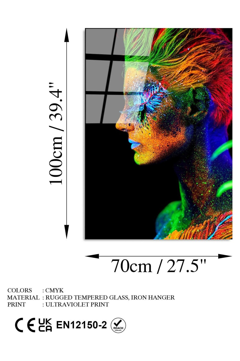 Uv-221 Baskılı Cam Dikdörtgen Duvar Tablosu - 7