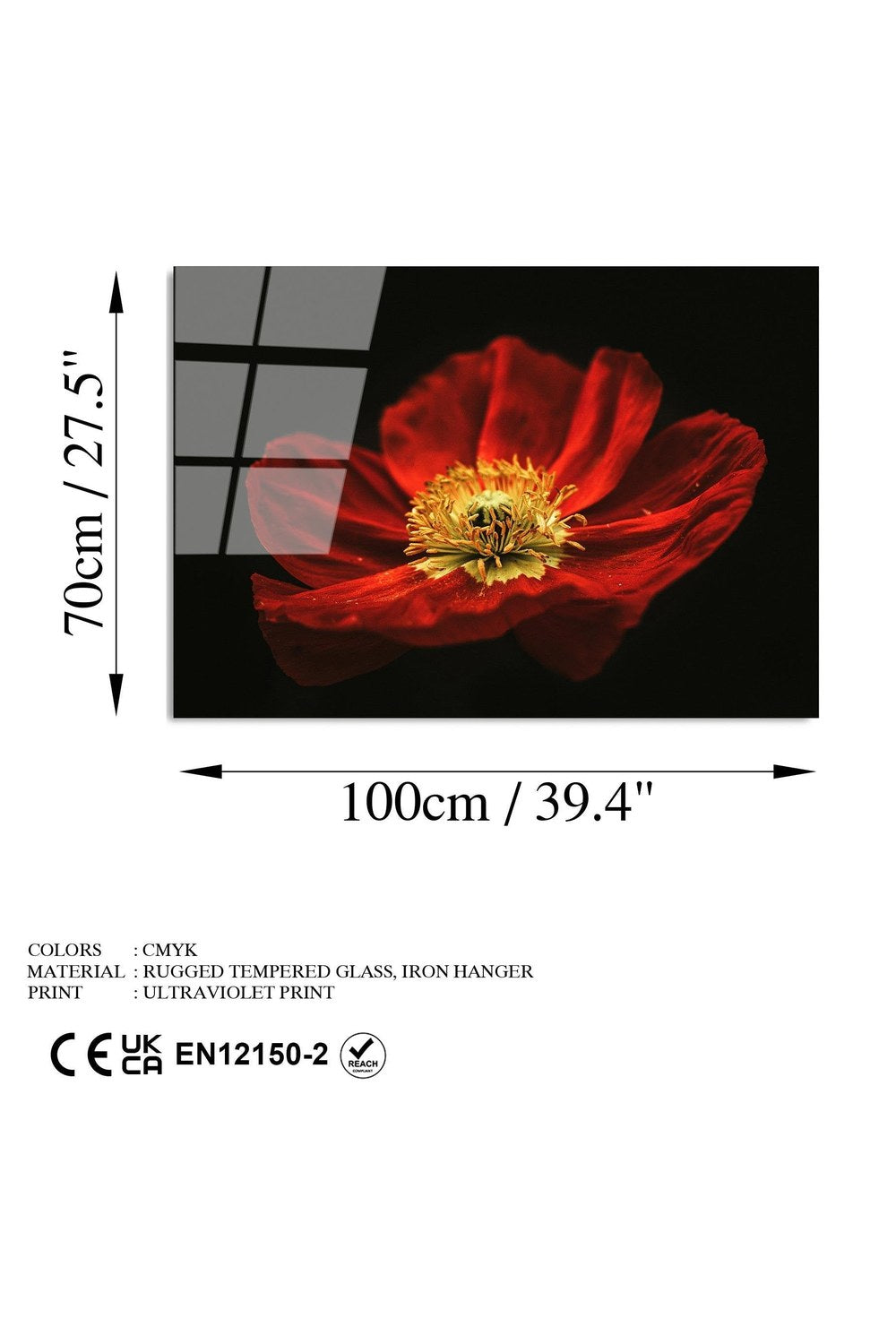 Uv-204 Baskılı Cam Dikdörtgen Duvar Tablosu - 7