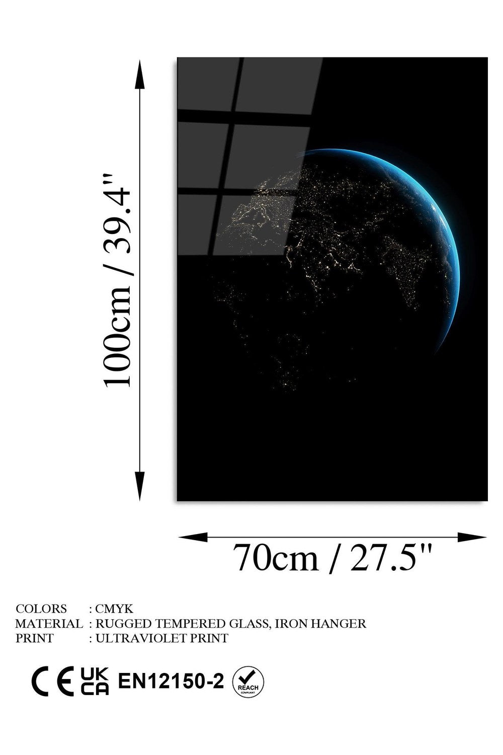 Uv-192 Baskılı Cam Dikdörtgen Duvar Tablosu - 7