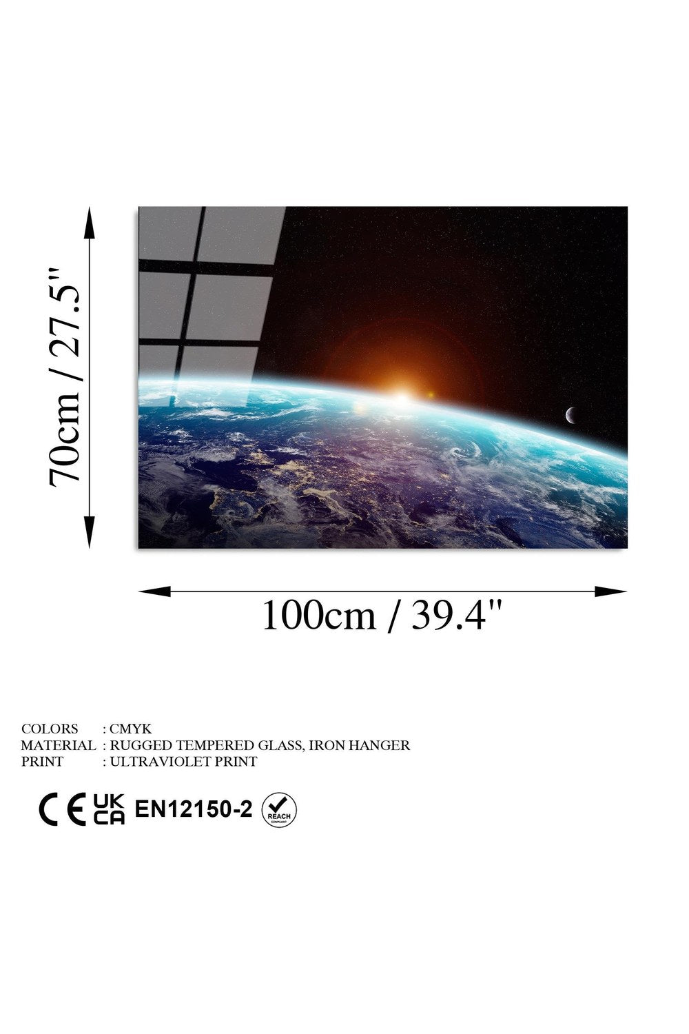 Uv-188 Baskılı Cam Dikdörtgen Duvar Tablosu - 7