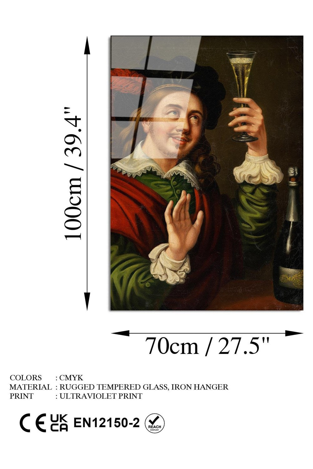 Uv-184 Baskılı Cam Dikdörtgen Duvar Tablosu - 7
