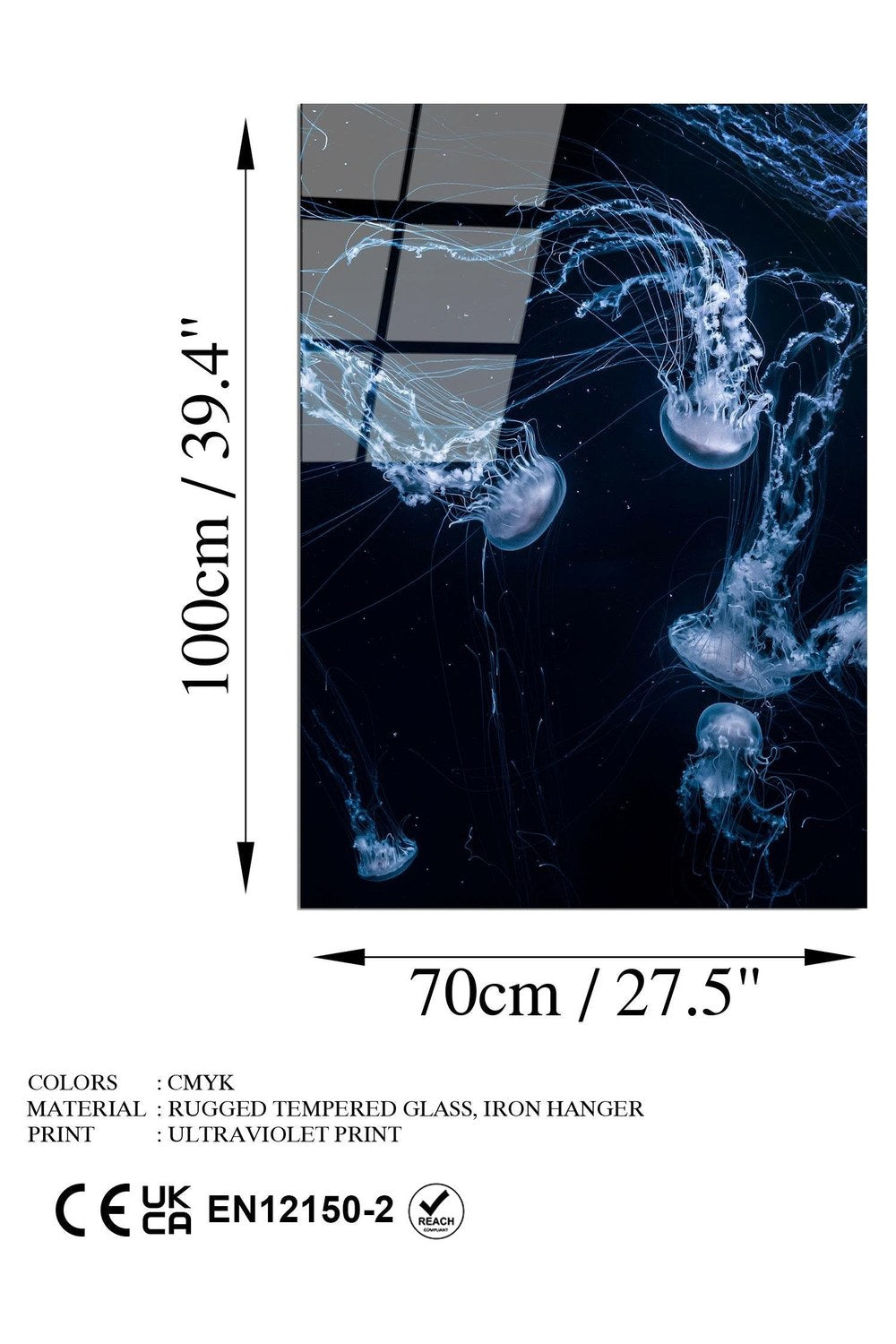 Uv-155 Baskılı Cam Dikdörtgen Duvar Tablosu - 7