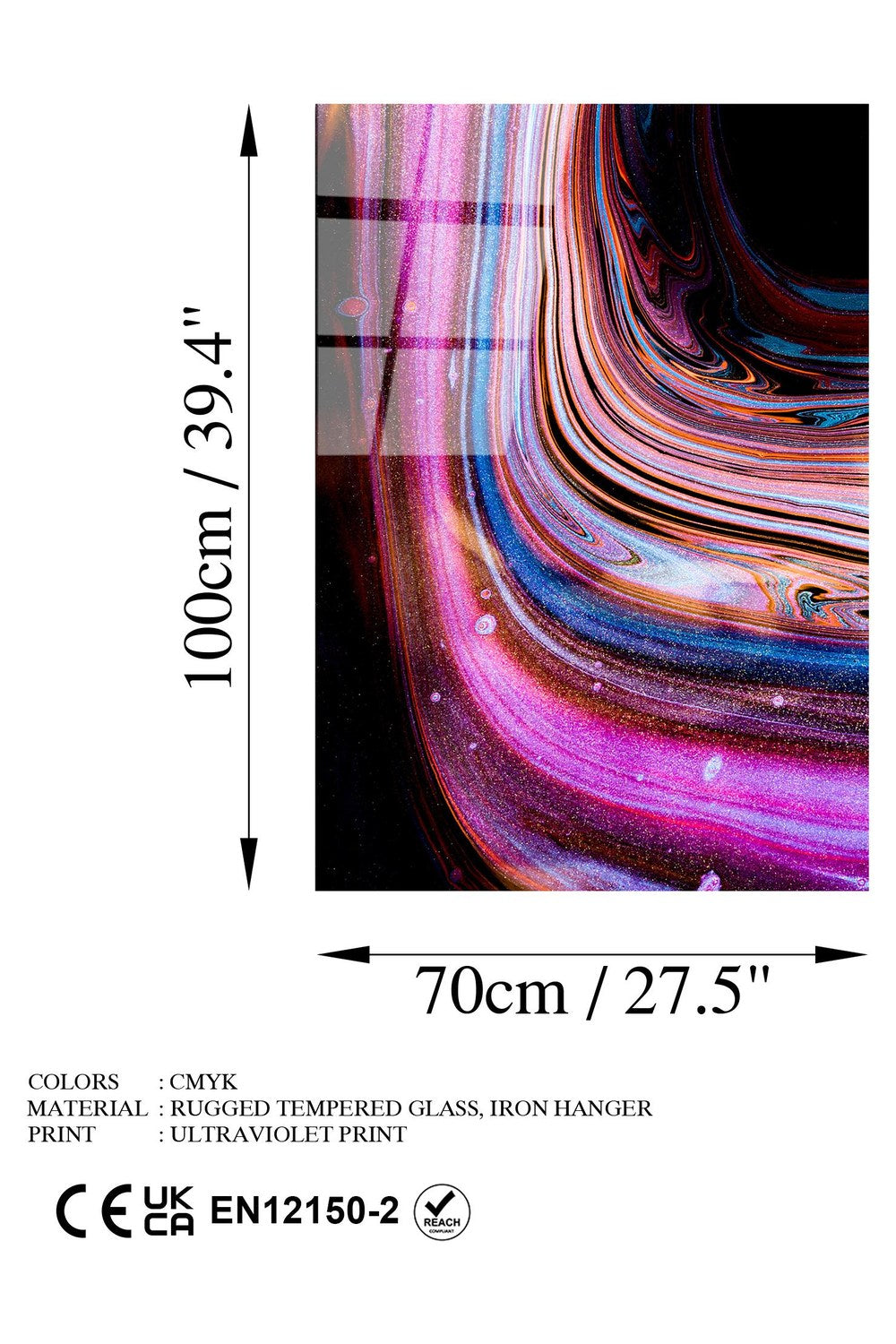 Uv-136 Baskılı Cam Dikdörtgen Duvar Tablosu - 7