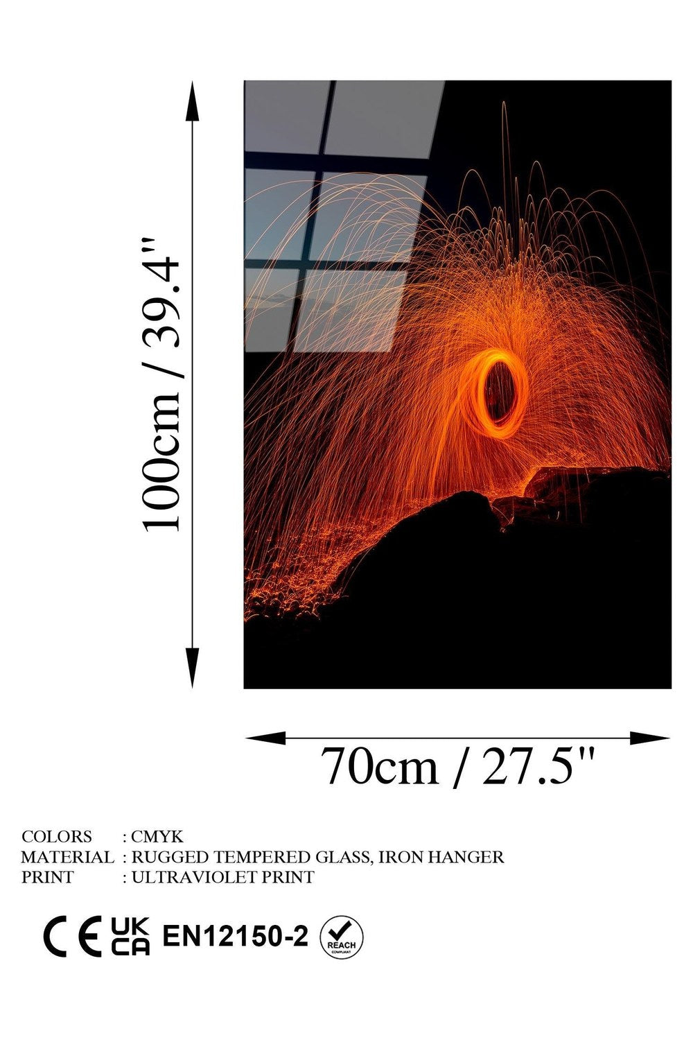 Uv-132 Baskılı Cam Dikdörtgen Duvar Tablosu - 7