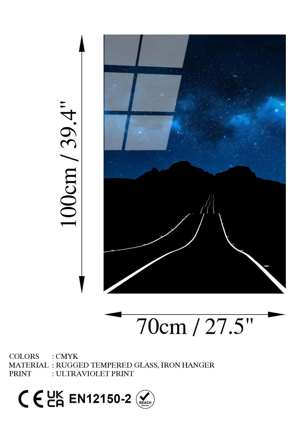 Uv-126 Baskılı Cam Dikdörtgen Duvar Tablosu - 7