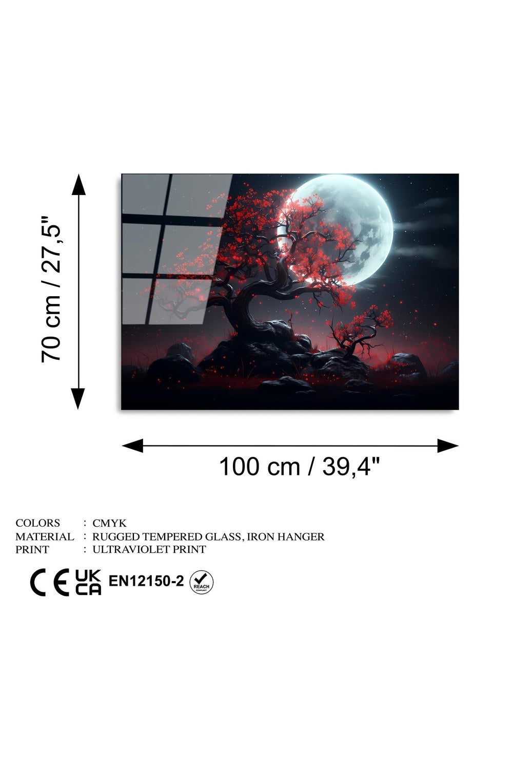 Uv-1215 Baskılı Cam Dikdörtgen Duvar Tablosu - 7