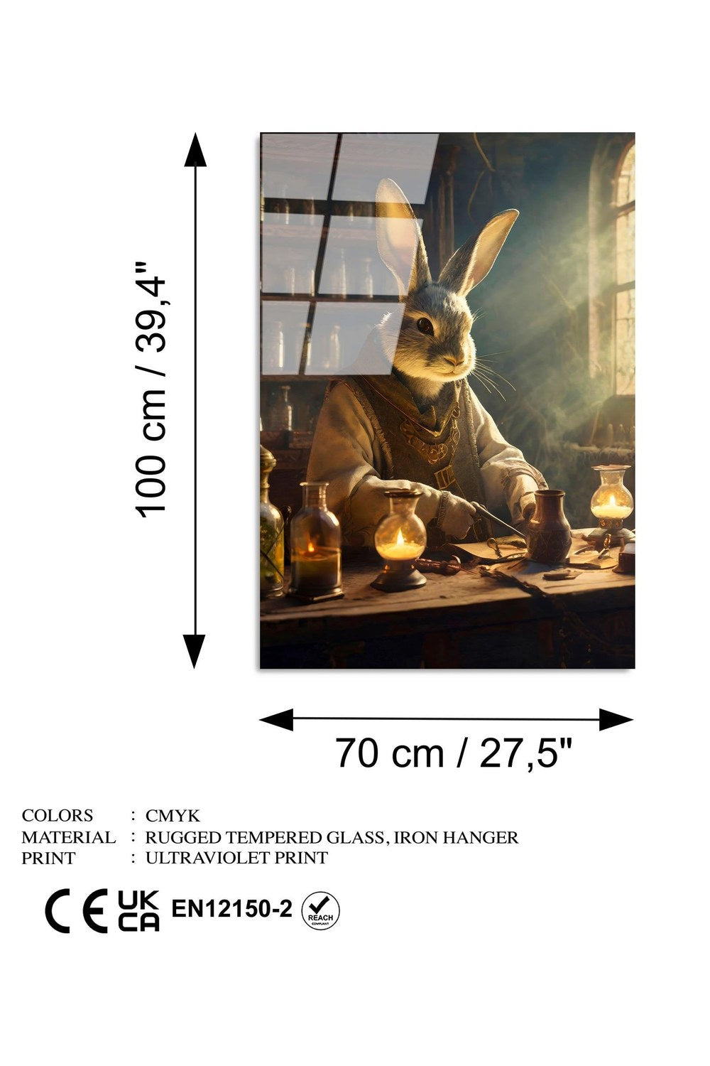 Uv-1186 Baskılı Cam Dikdörtgen Duvar Tablosu - 7