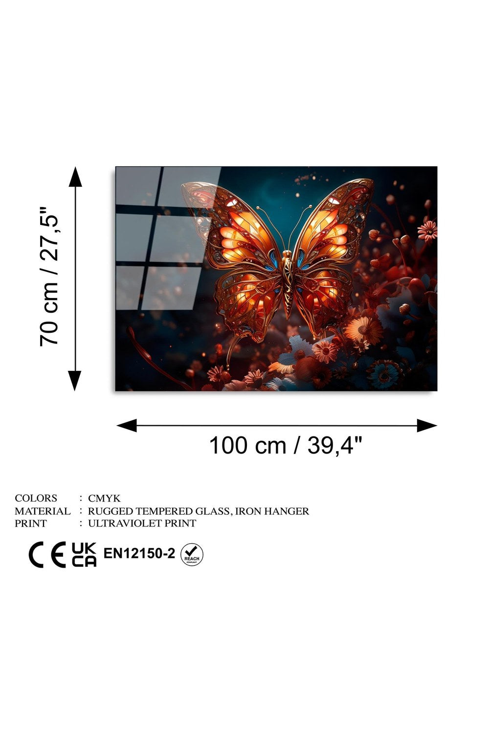 Uv-1182 Baskılı Cam Dikdörtgen Duvar Tablosu - 7