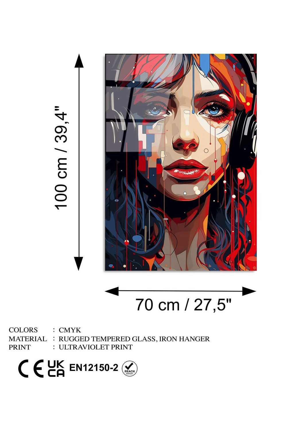 Uv-1174 Baskılı Cam Dikdörtgen Duvar Tablosu - 7