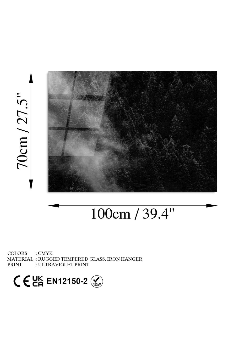 Uv-103 Baskılı Cam Dikdörtgen Duvar Tablosu - 7