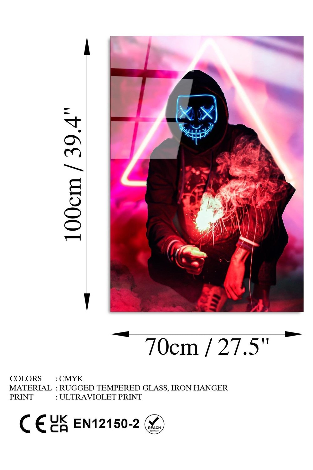Uv-078 Baskılı Cam Dikdörtgen Duvar Tablosu - 7