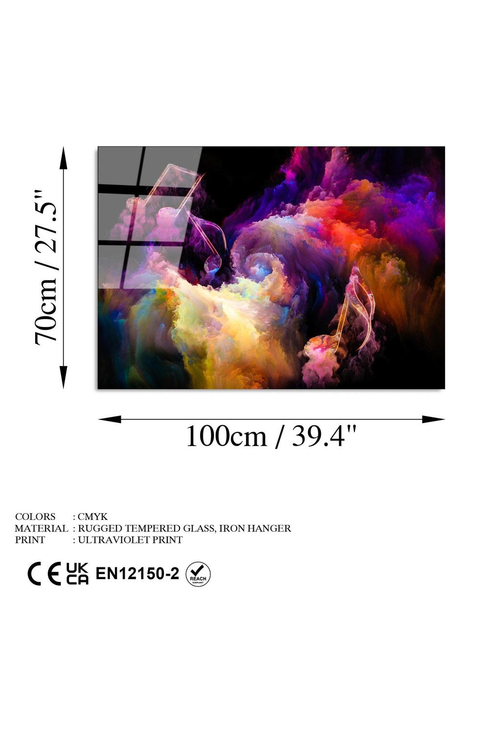 Uv-060 Baskılı Cam Dikdörtgen Duvar Tablosu - 7