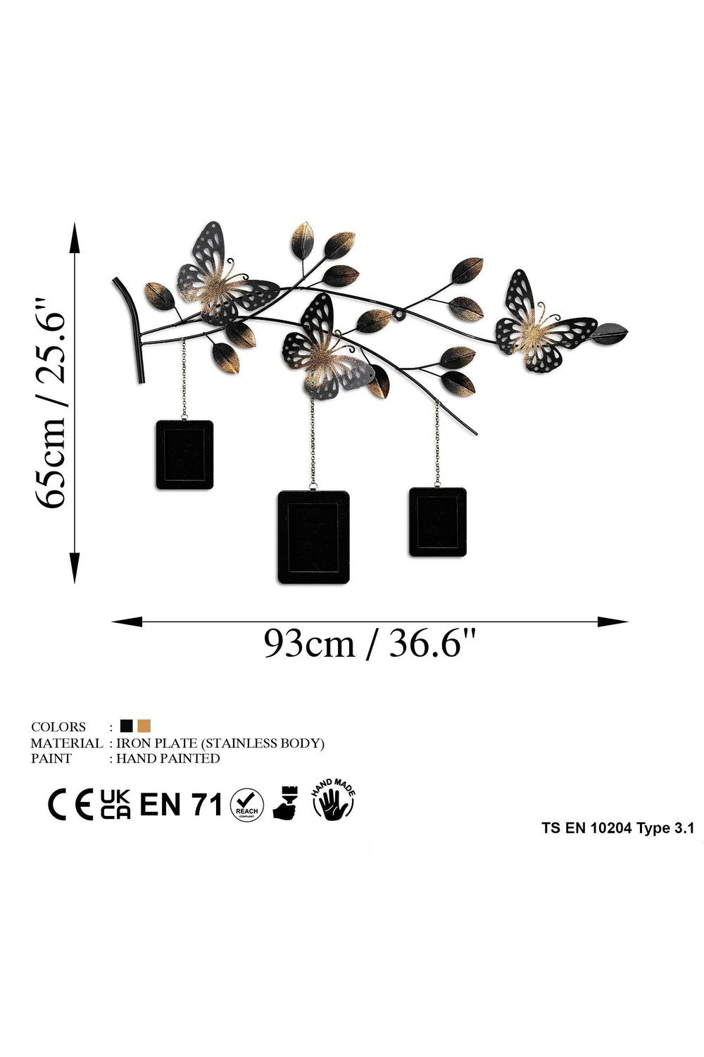 Bys-115-A Dekoratif Metal Duvar Tablosu - 6