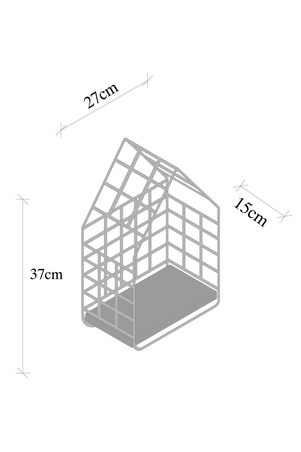 Cm-016-Srk Dekoratif Ahşap Metal Duvar Rafı - 7