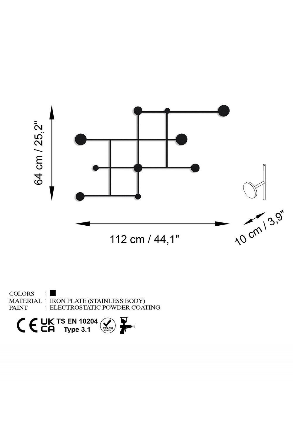 Amt-001 Dekoratif Metal Askılık - 5