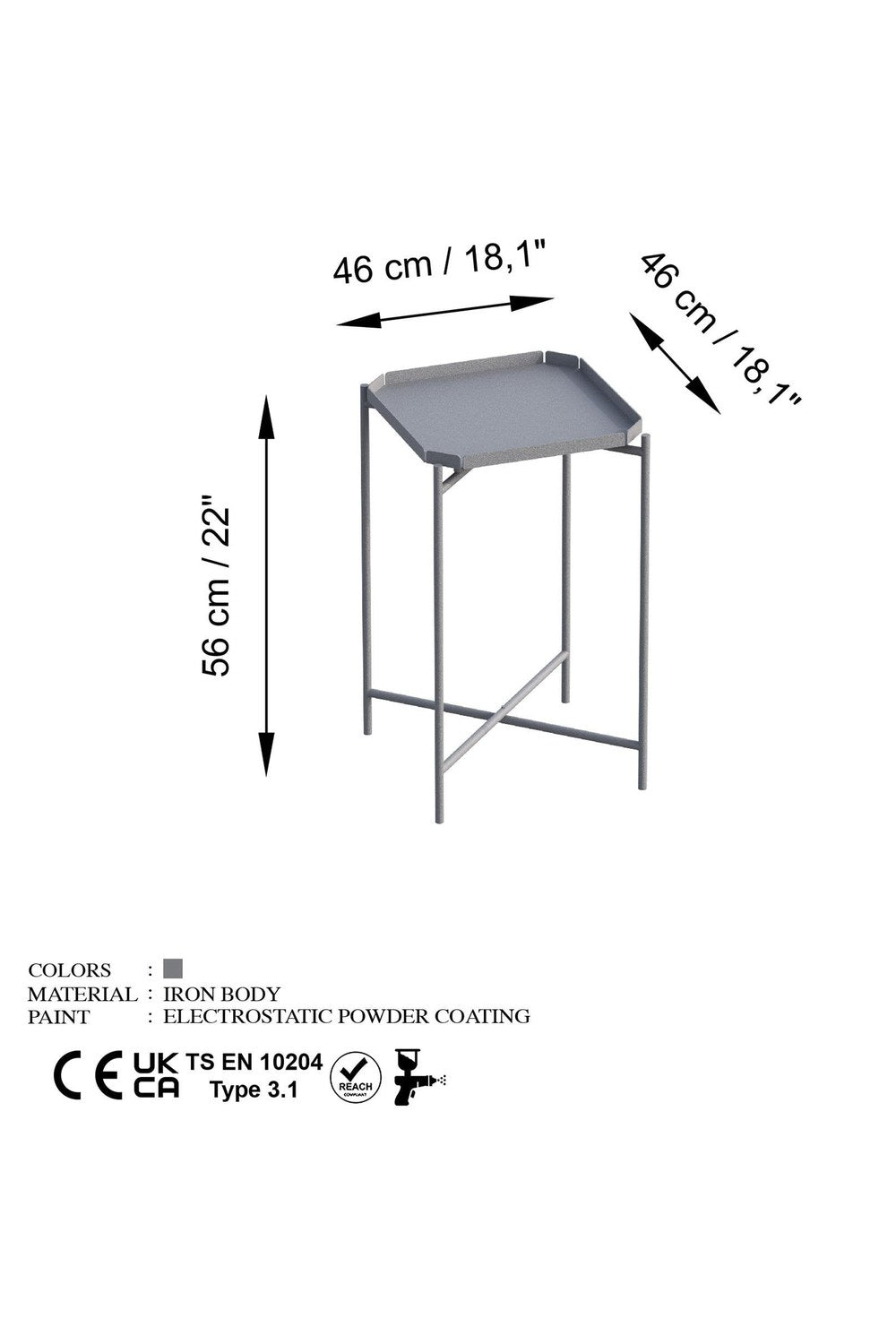 Shb-008-C Dekoratif Metal Sehpa - 5
