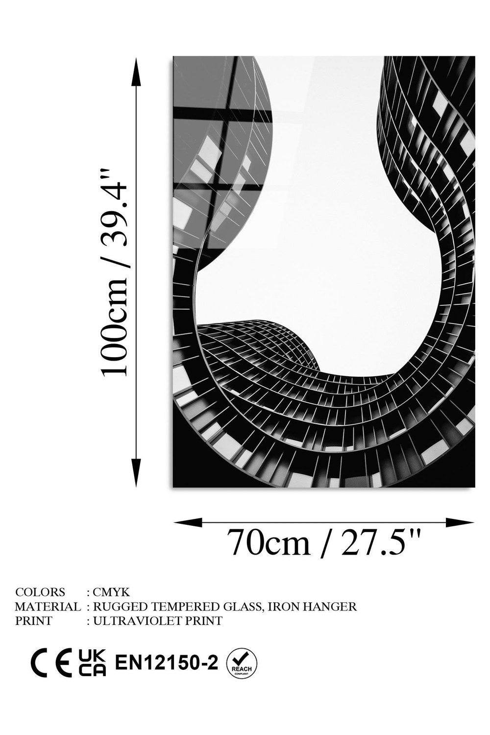 Uv-072 Baskılı Cam Dikdörtgen Duvar Tablosu - 7
