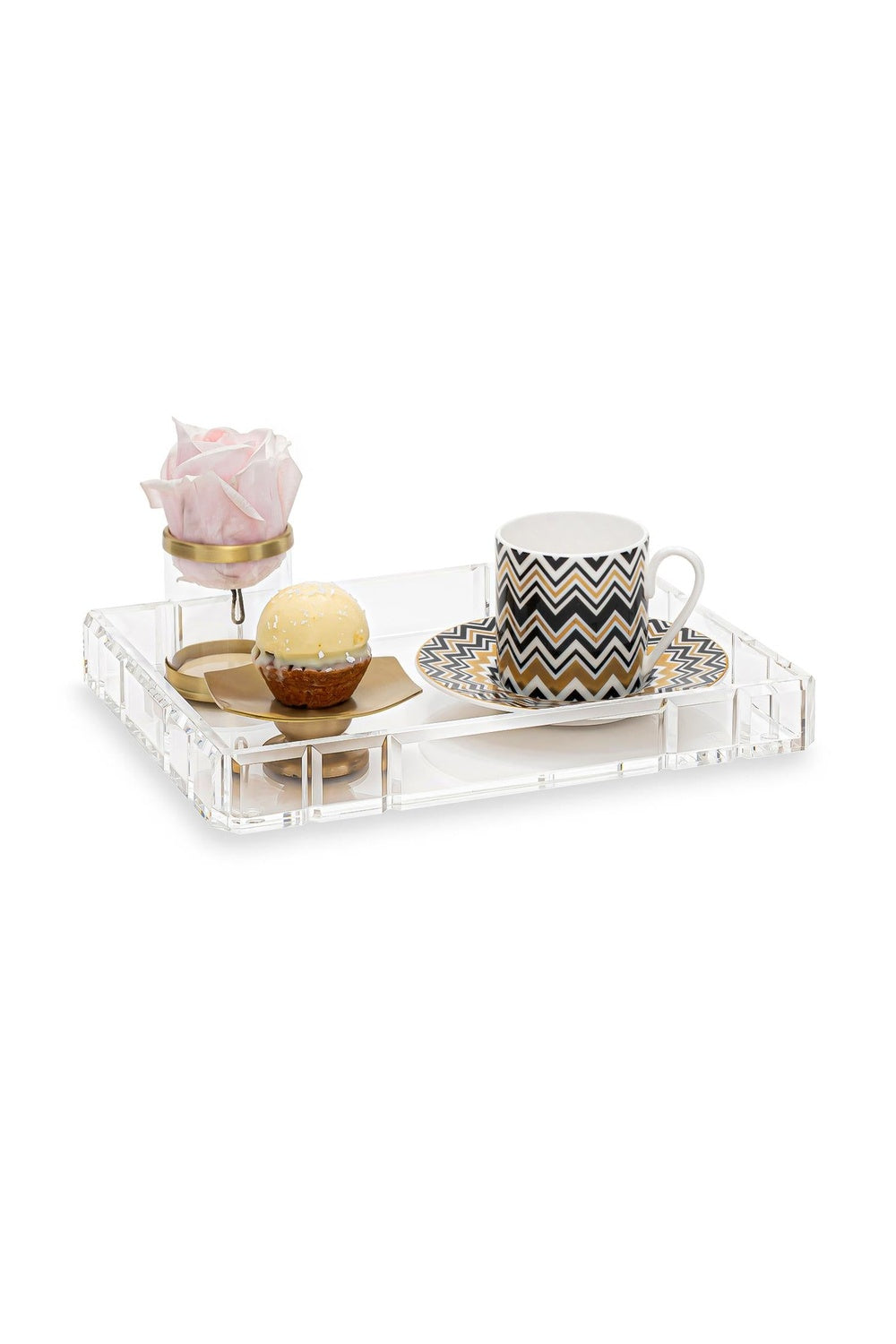 Qbella Kristal Kesim Tepsi, Small, Şeffaf - 1