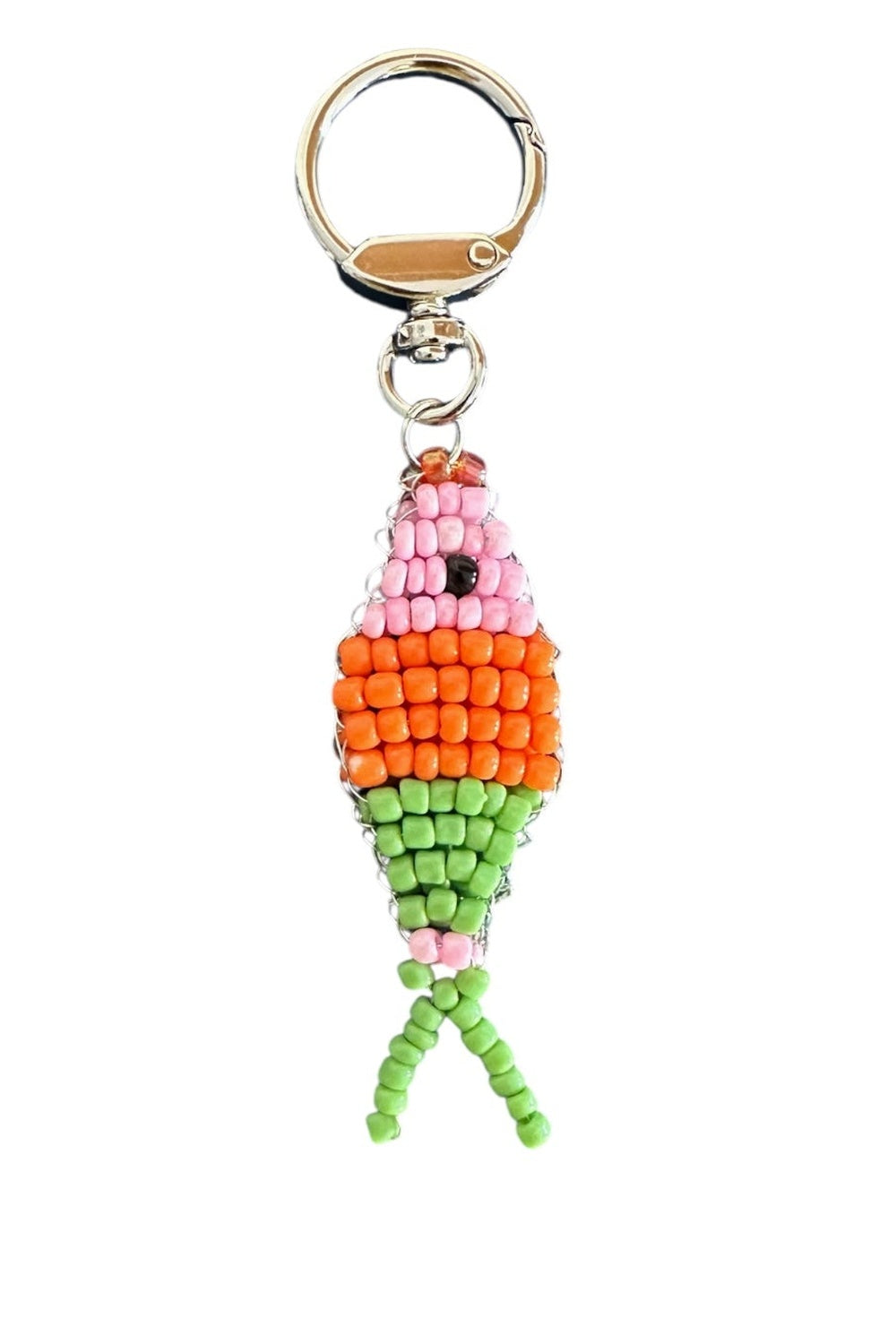 Boncuklu Turuncu Balık Charm - 0