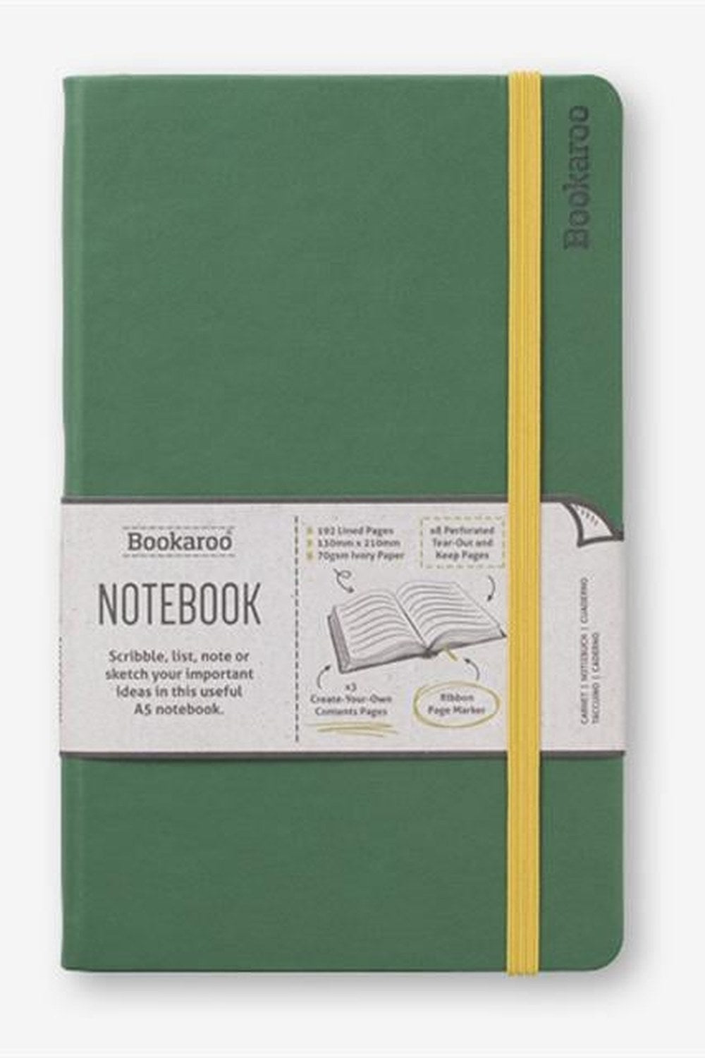 A5 Çizgili Defter - Forest Green - 0