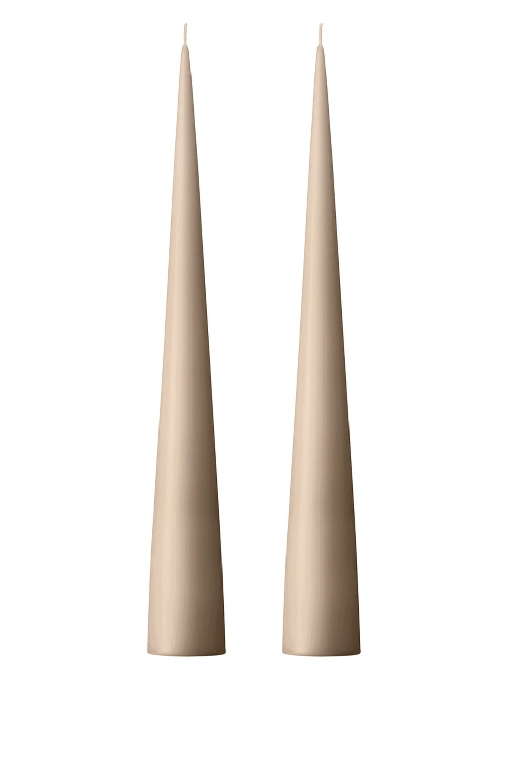 Nougat Note Kokusuz 2'li Kalın Konik Mum 37 Cm - 0
