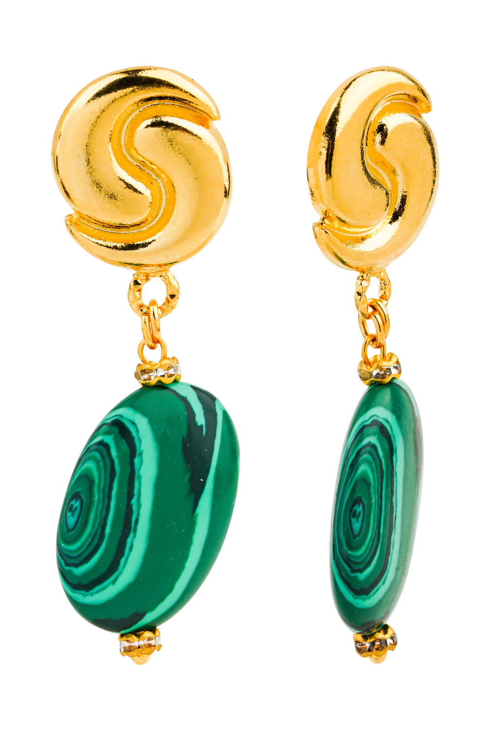 Luna Malachite Earrings - 0