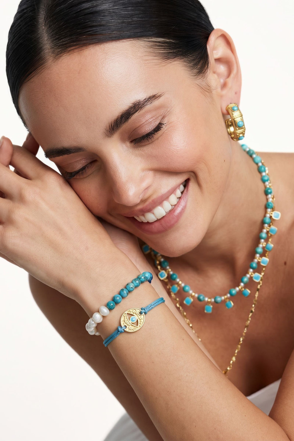 Nocturne Turquoise Hoop Earrings - 2