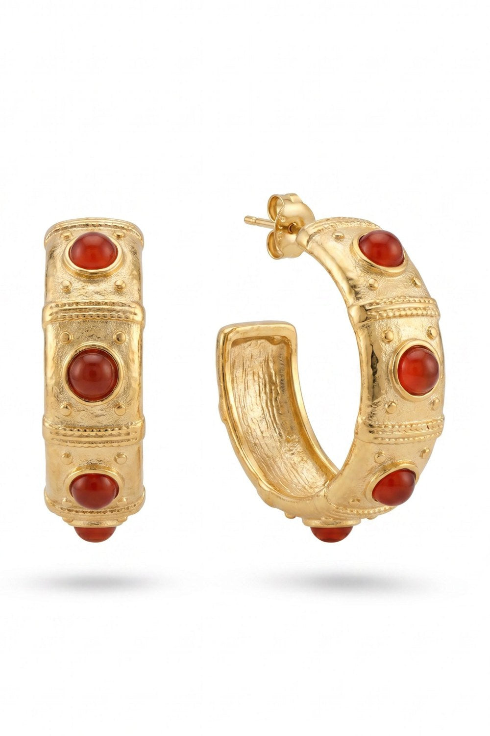 Nocturne Agate Hoop Earrings - 0