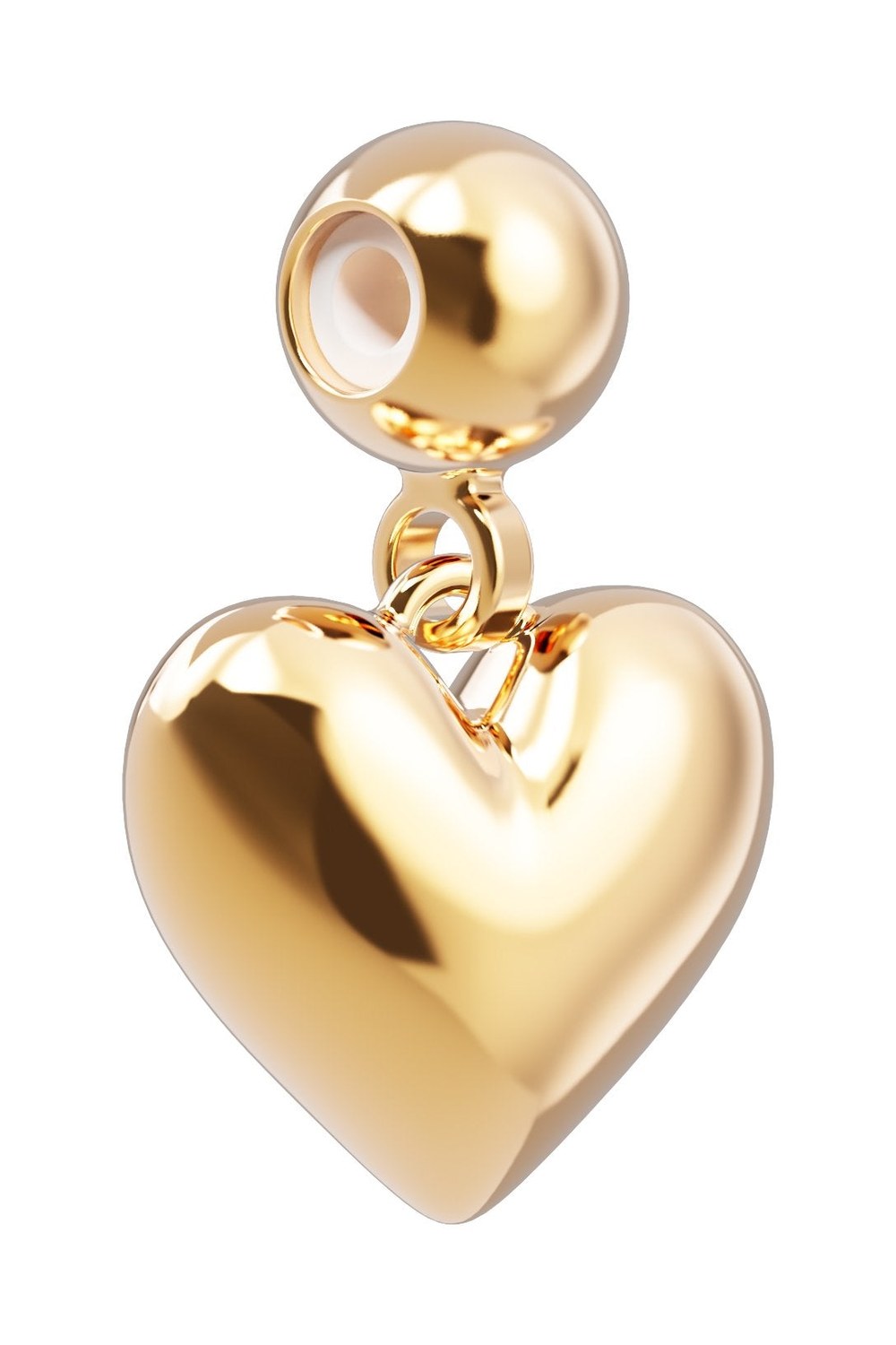 18 Ayar Altın Kaplama Love Charm – Slide-On Takı Charmı - 0