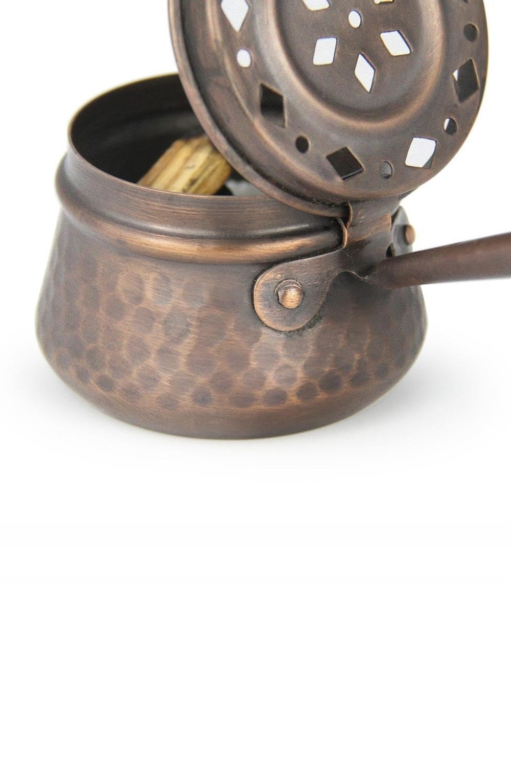 Coho Antique Dövme Bakır Tütsü Gezdirme Çanağı - 2