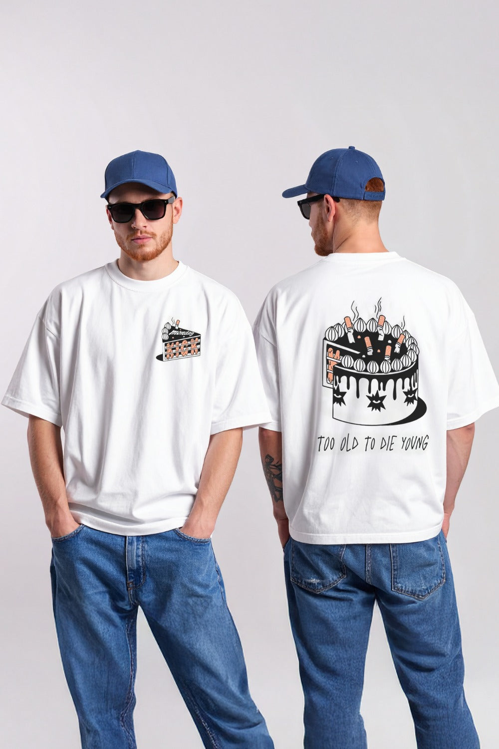 Monday Kick-Too Old To Die Young Tee - Unisex Tasarım T - Shırt - Regular Fit-T-Shirts-3-Milagron.com