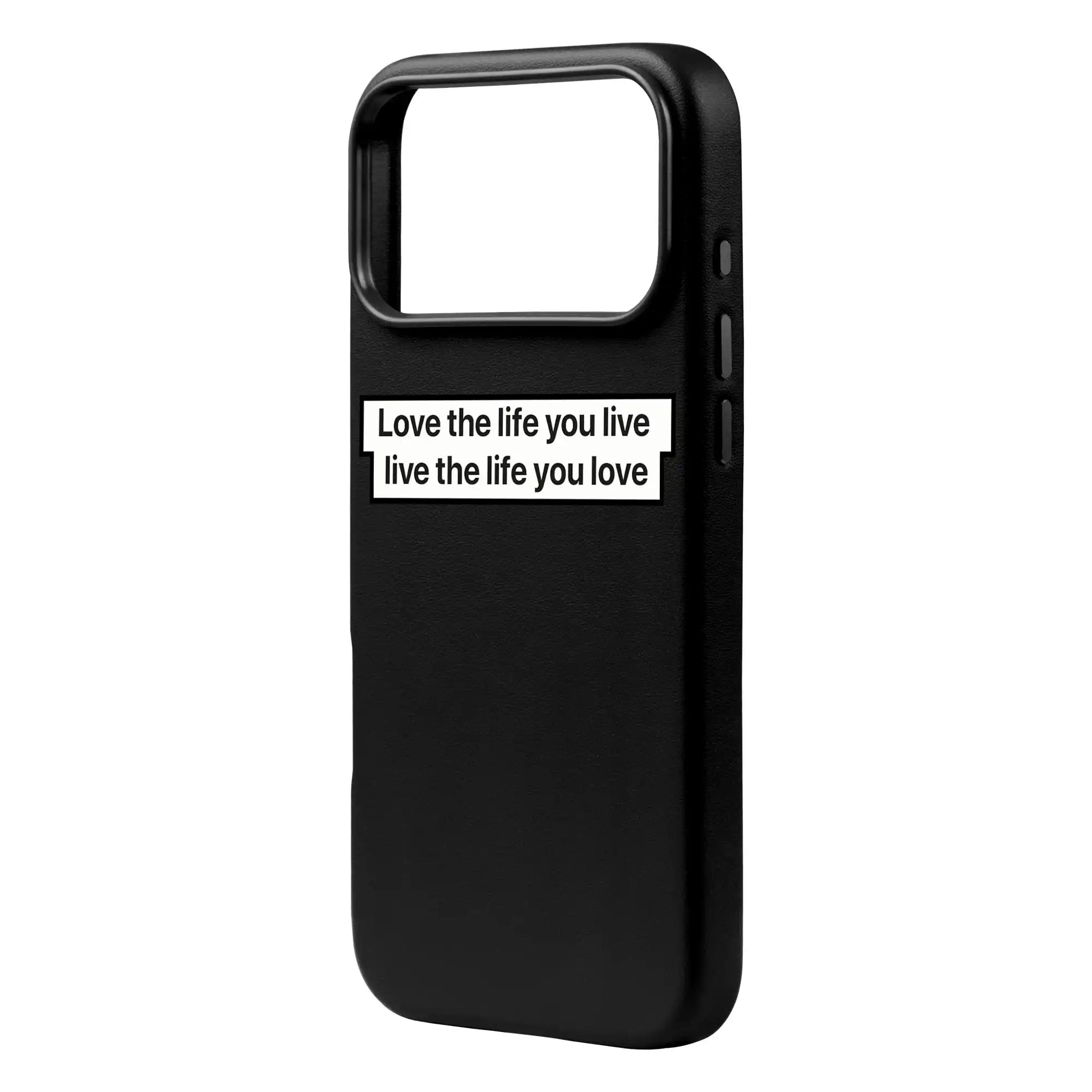 Love The Life-Signature Leather Kılıf Magsafe Özellikli - Iphone 17 Pro Max
