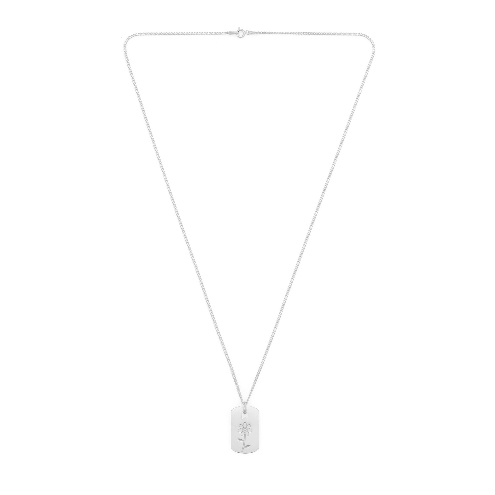 Any Flower Necklace In Silver