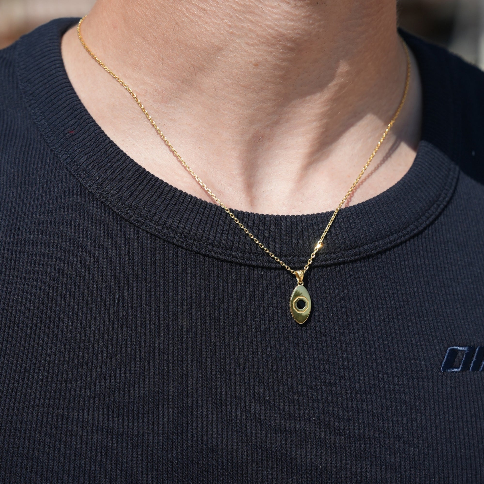 Black Eye Necklace In Gold