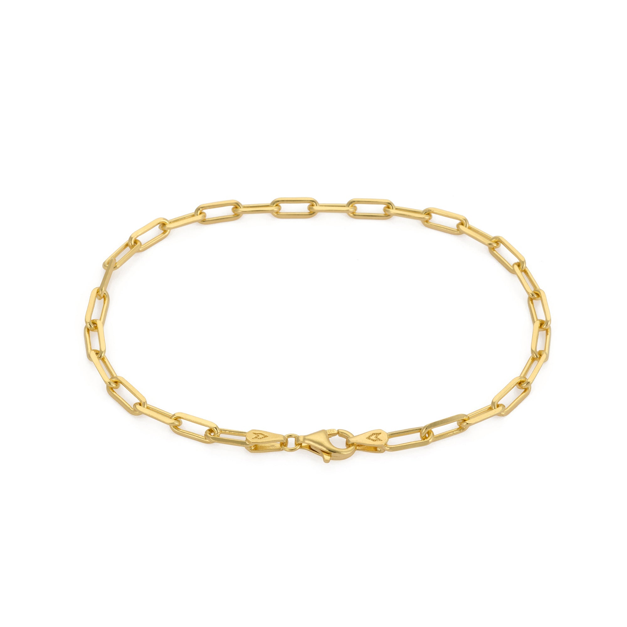 Paperclip Chain Bracelet In Gold