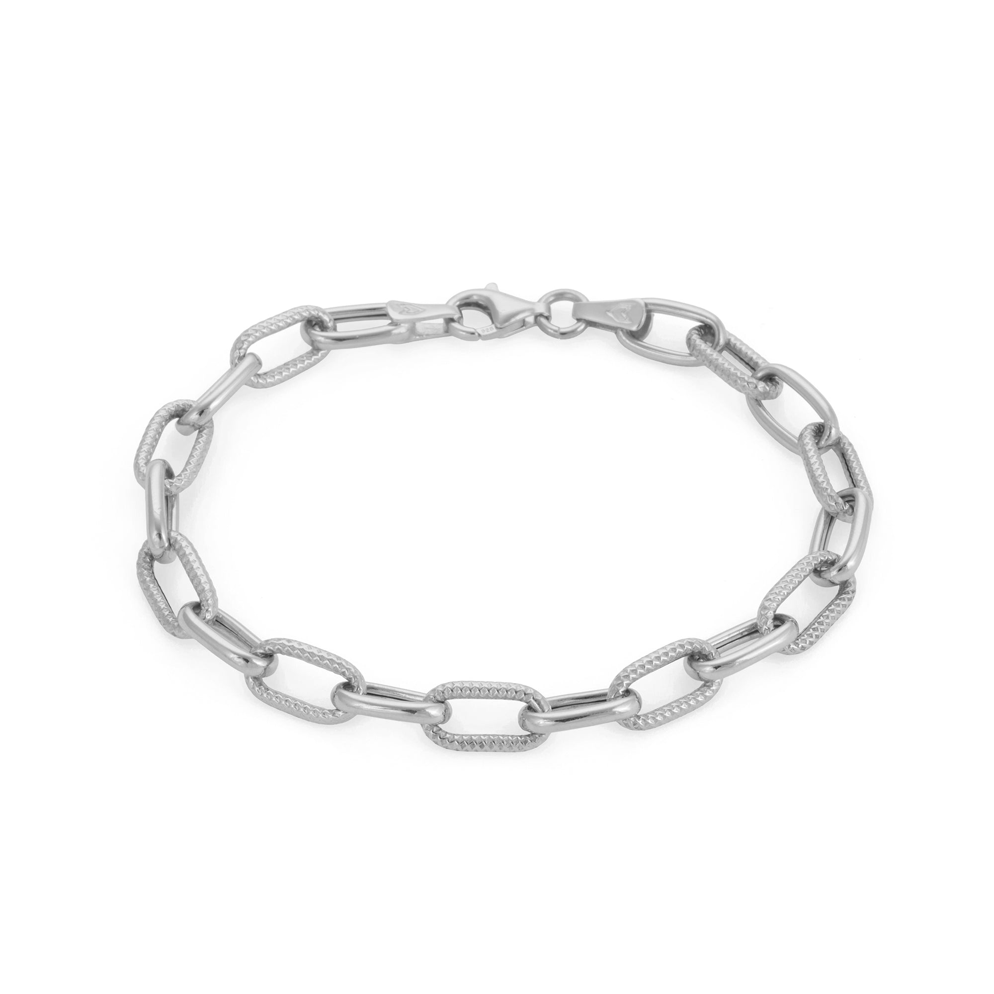 Rivet Chain Bracelet In Silver
