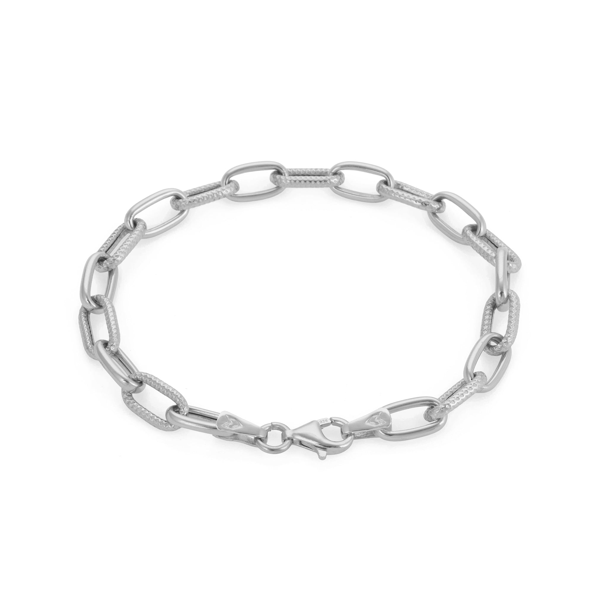 Rivet Chain Bracelet In Silver