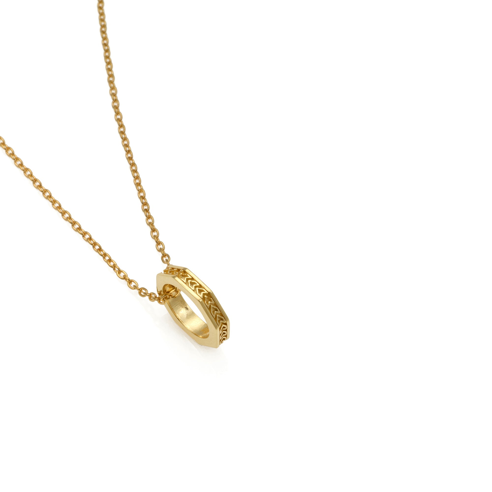 Ring Necklace In Gold
