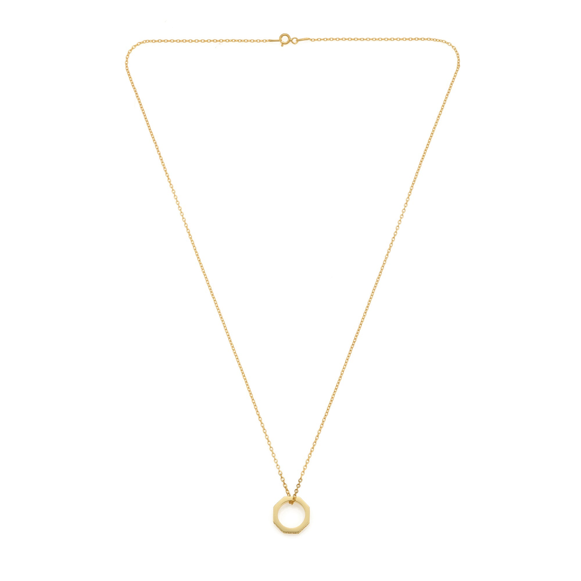Ring Necklace In Gold