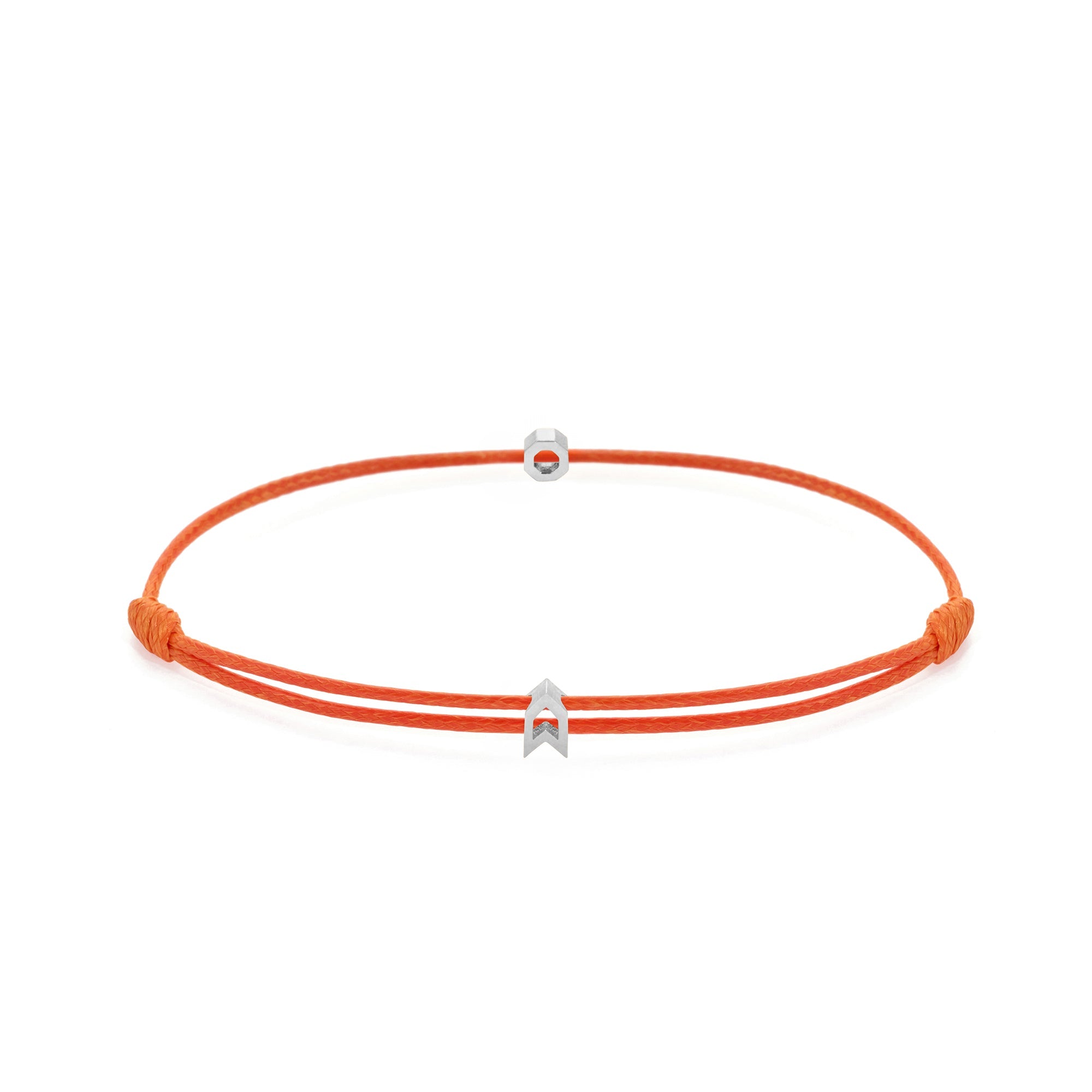 Orange Chance Bracelet In Silver