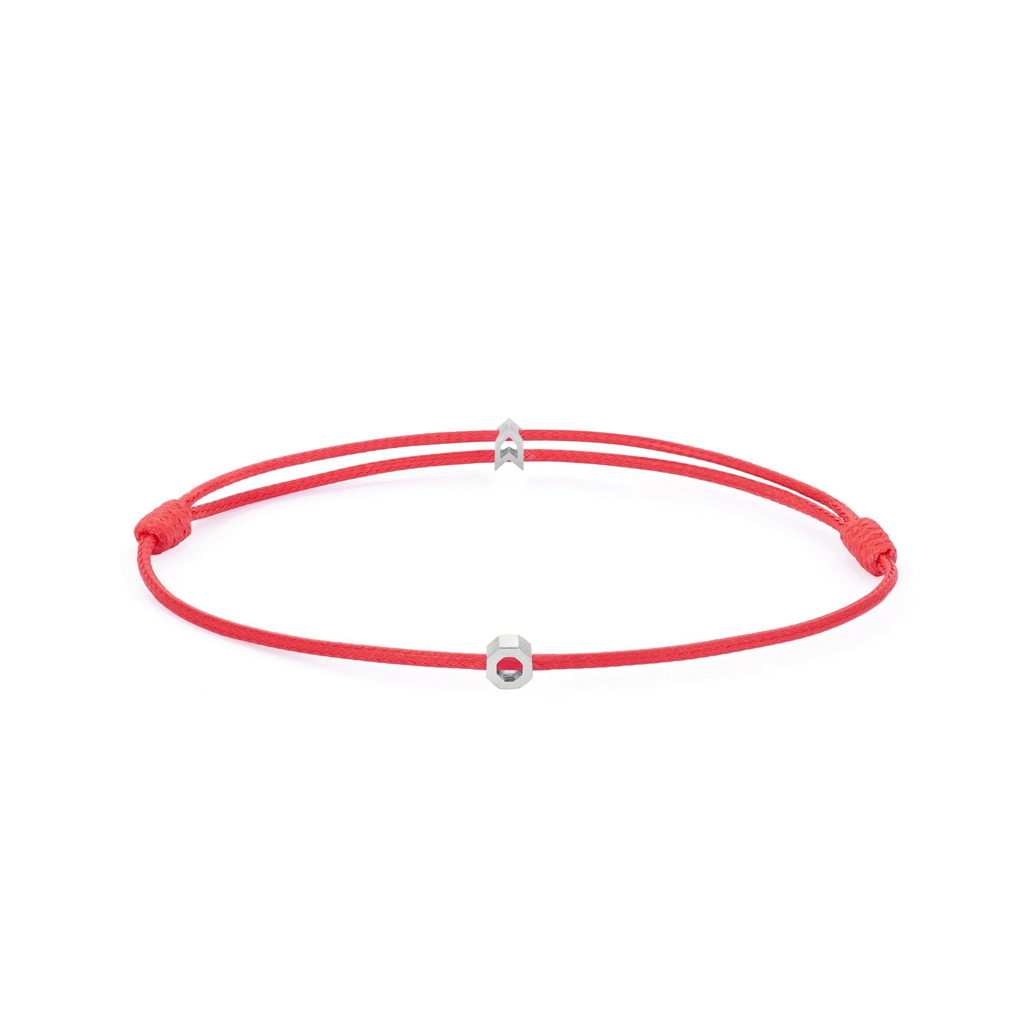 Red Chance Bracelet In Silver