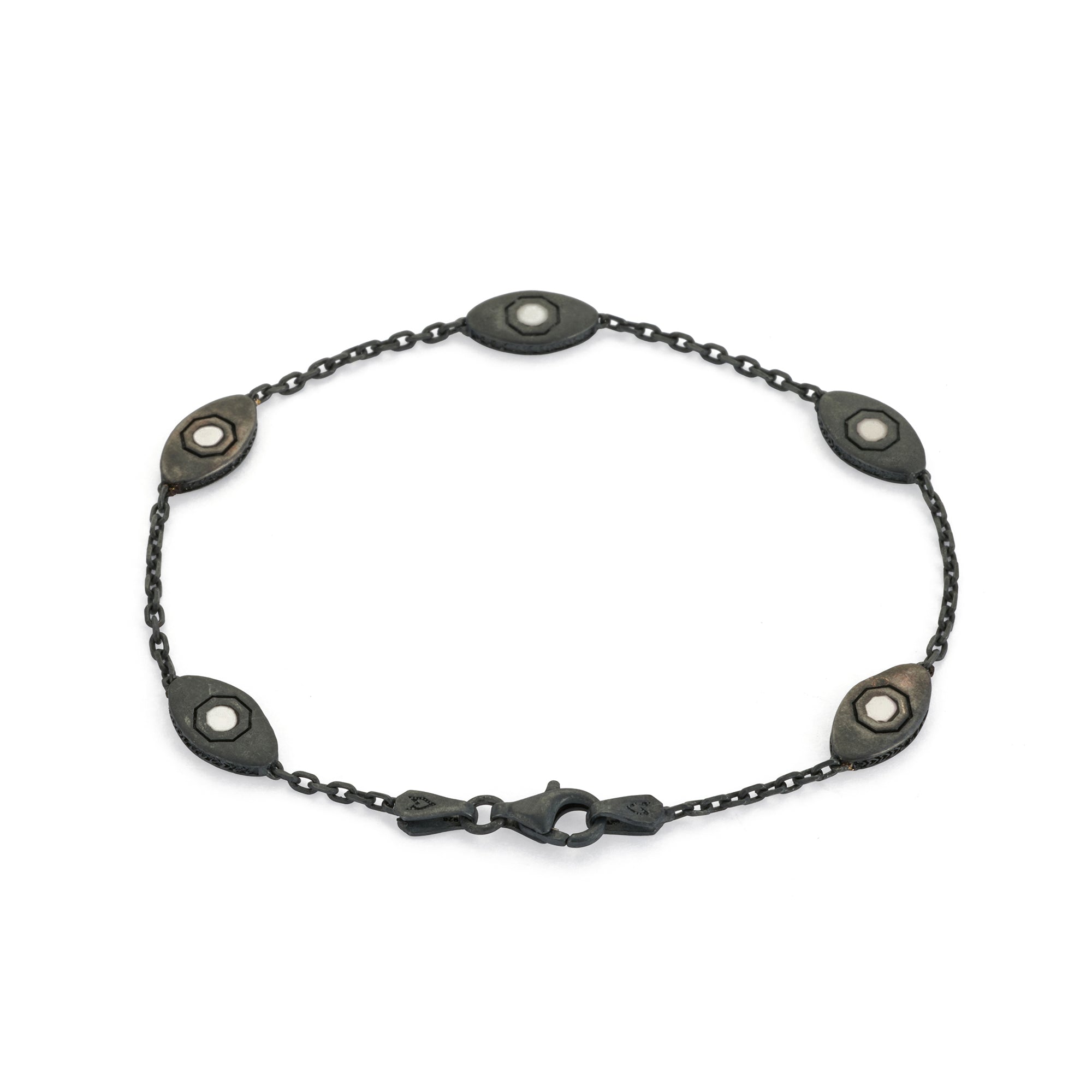 White Eye Bracelet In Oxide