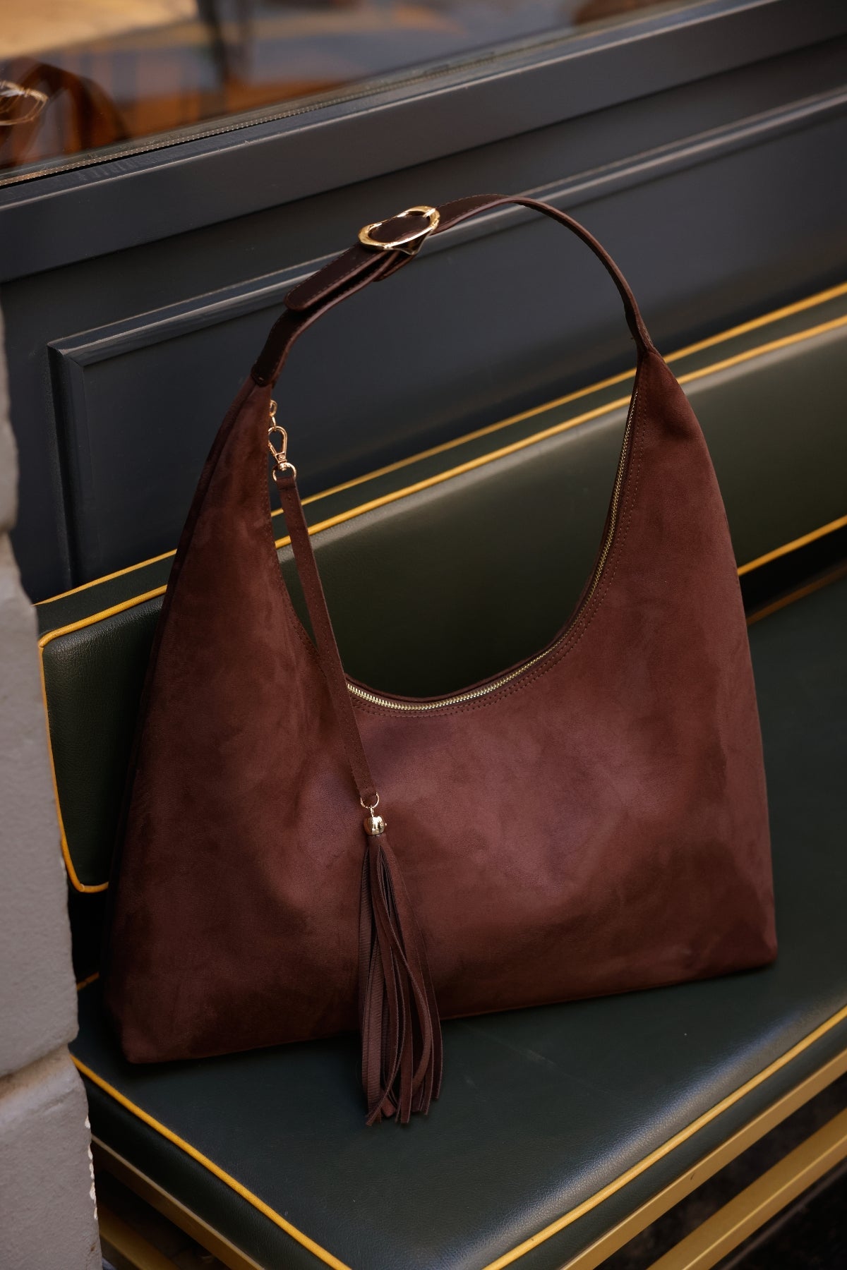 Sorre Xl Suede Omuz Çantası | Kahverengi