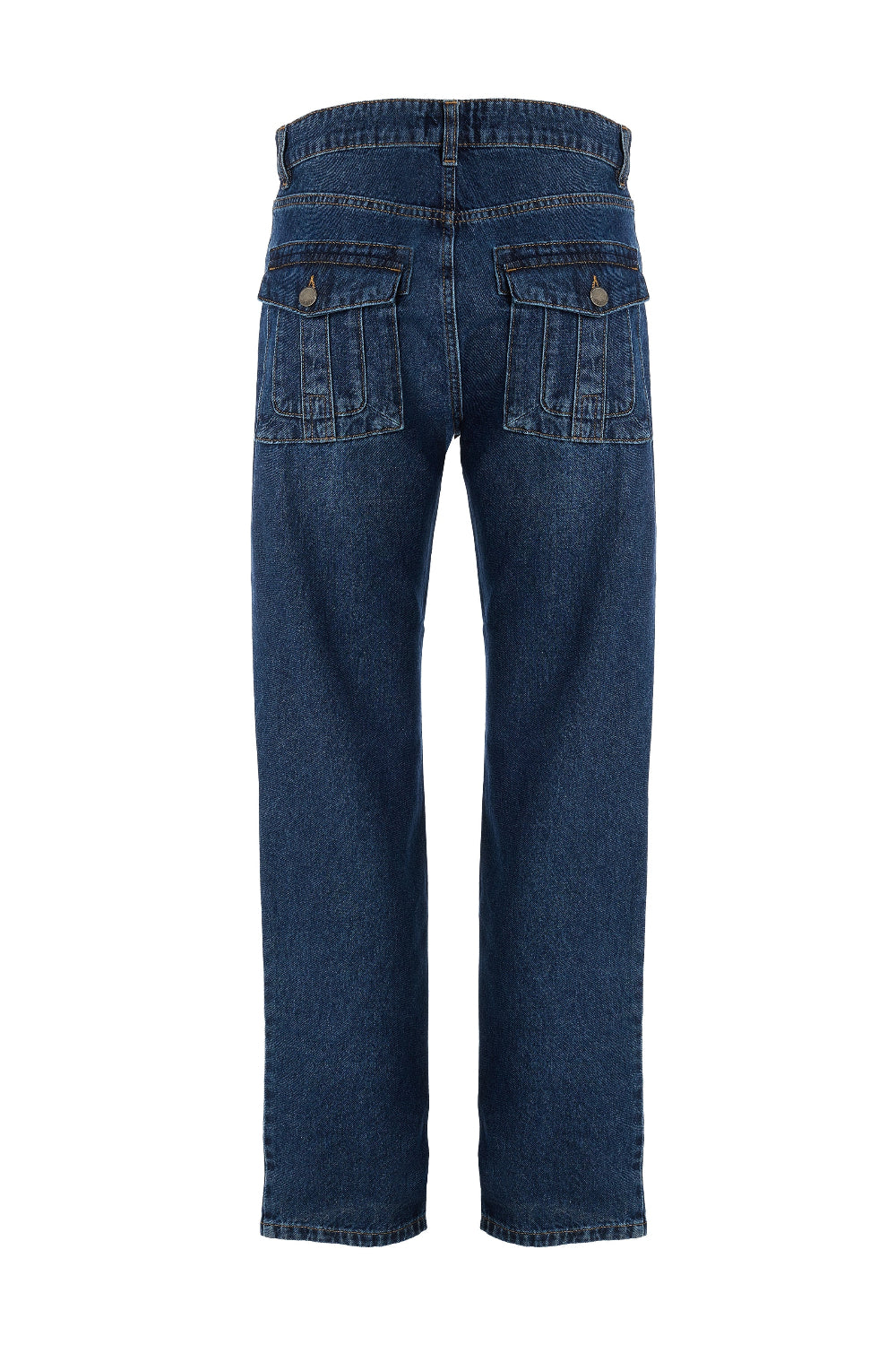 2be4A-Erkek Lacivert Kapaklı Cep Denim Pantolon-Kot Pantolon-3-Milagron.com